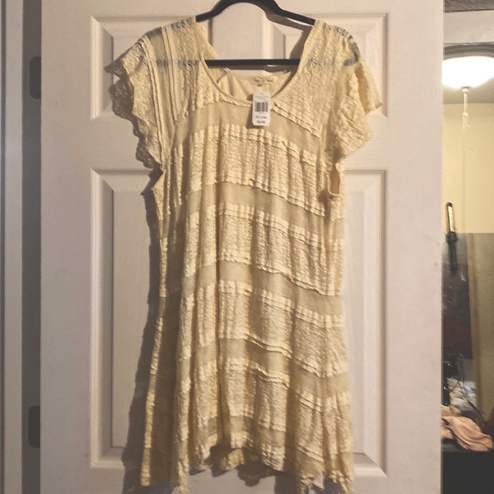 Vintage Indigo lace dress with lining new with tags